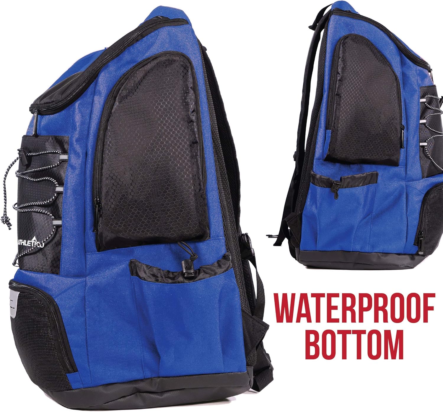 Athletico Mochila de natación – Bolsa de natación con compartimentos húmedos y secos para natación, playa, camping, bolsas de piscina con funda para
