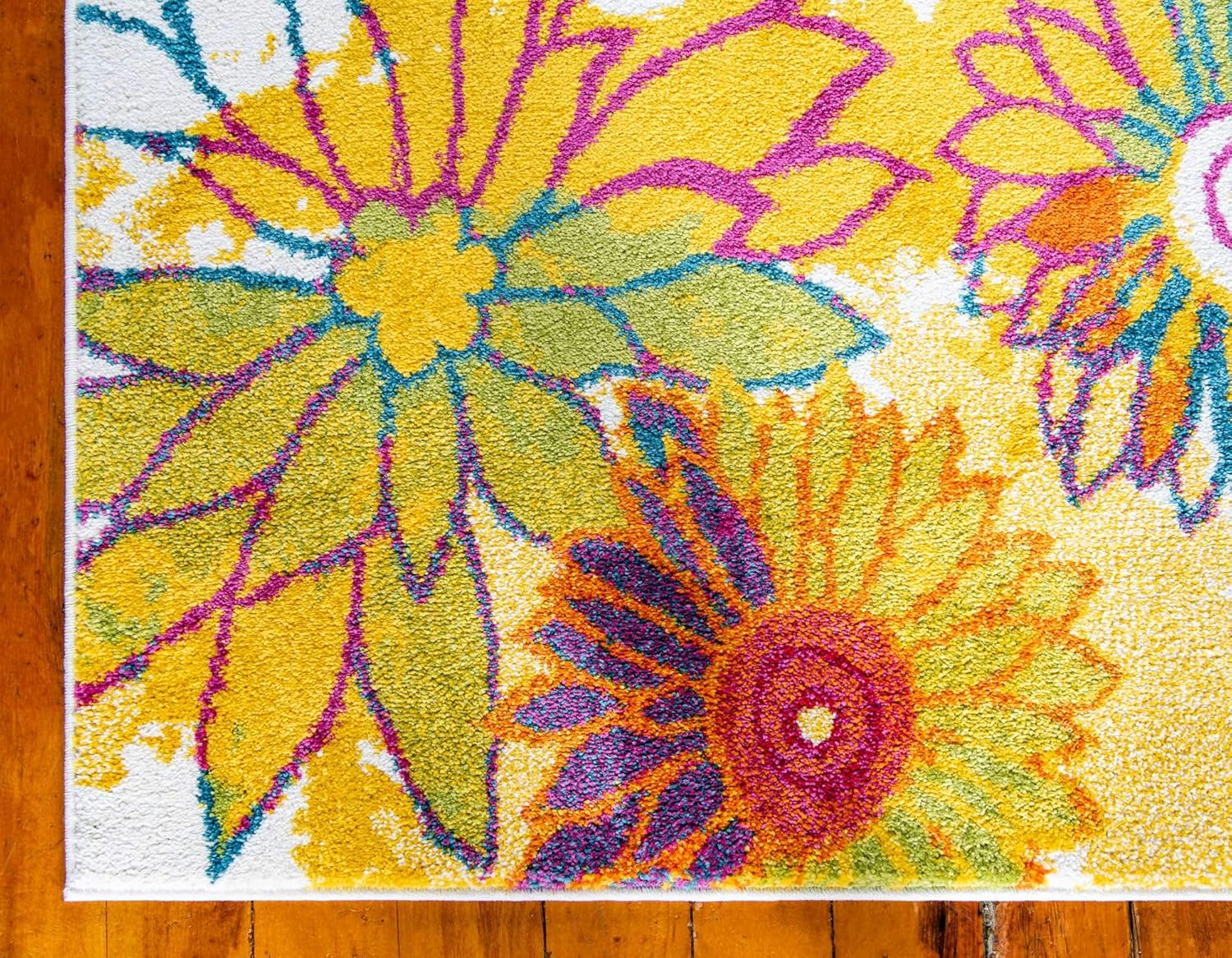 Unique Loom colección Lyon – Alfombra de área de diseño floral, estilo moderno