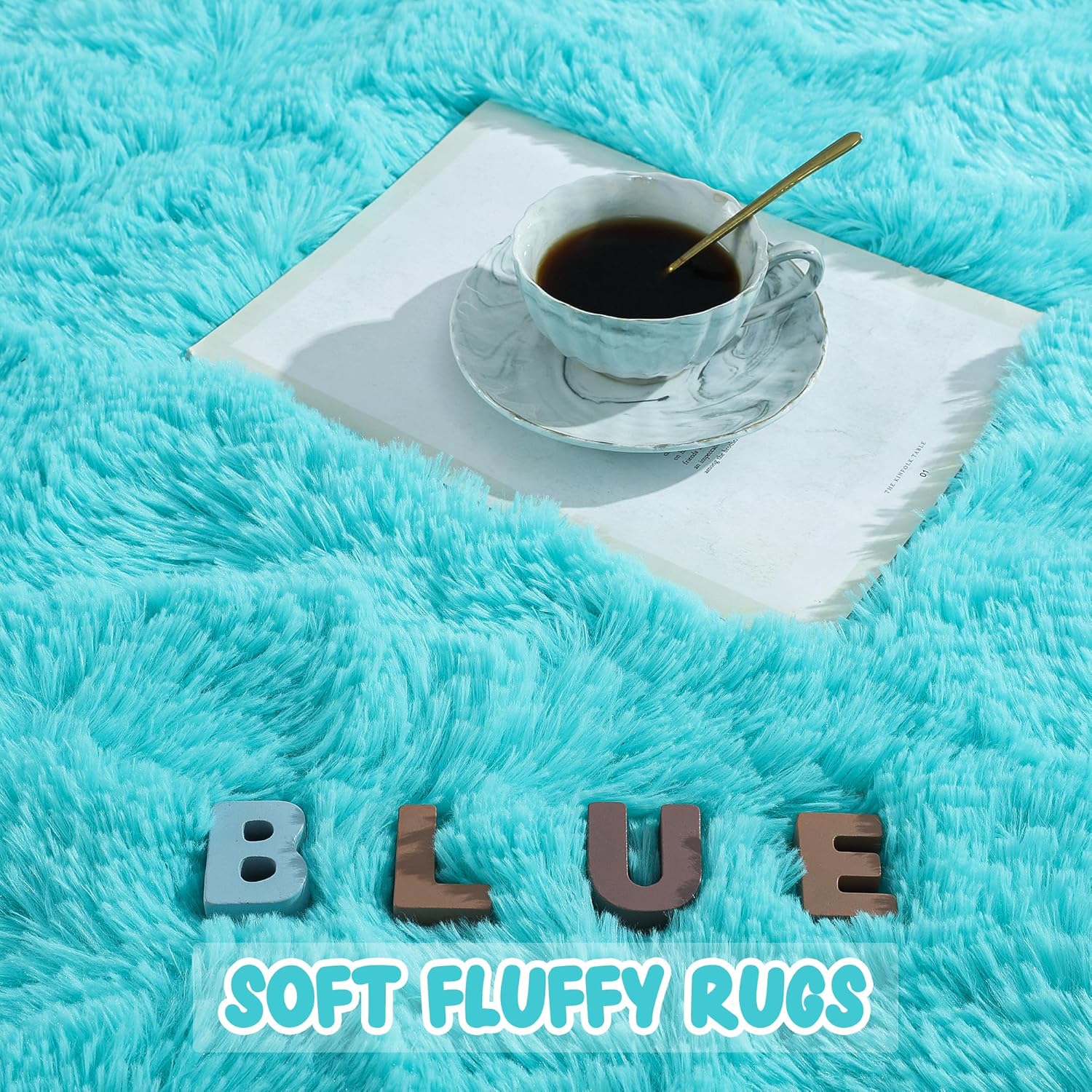 Rostyle – Alfombras suaves y esponjosas para el dormitorio, sala de estar, alfombras peludas, alfombra de Navidad para niñas, niños, alfombras