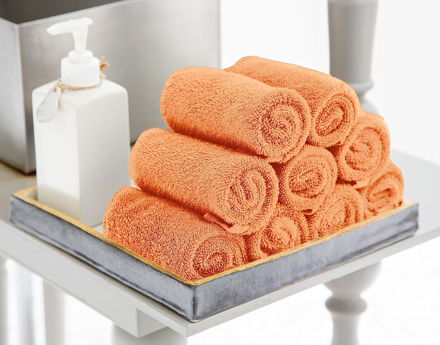 Utopia Towels Juego de 24 paños de algodón  100% algodón hilado en anillo, paños de franela de alta calidad, altamente absorbentes y suaves al tacto