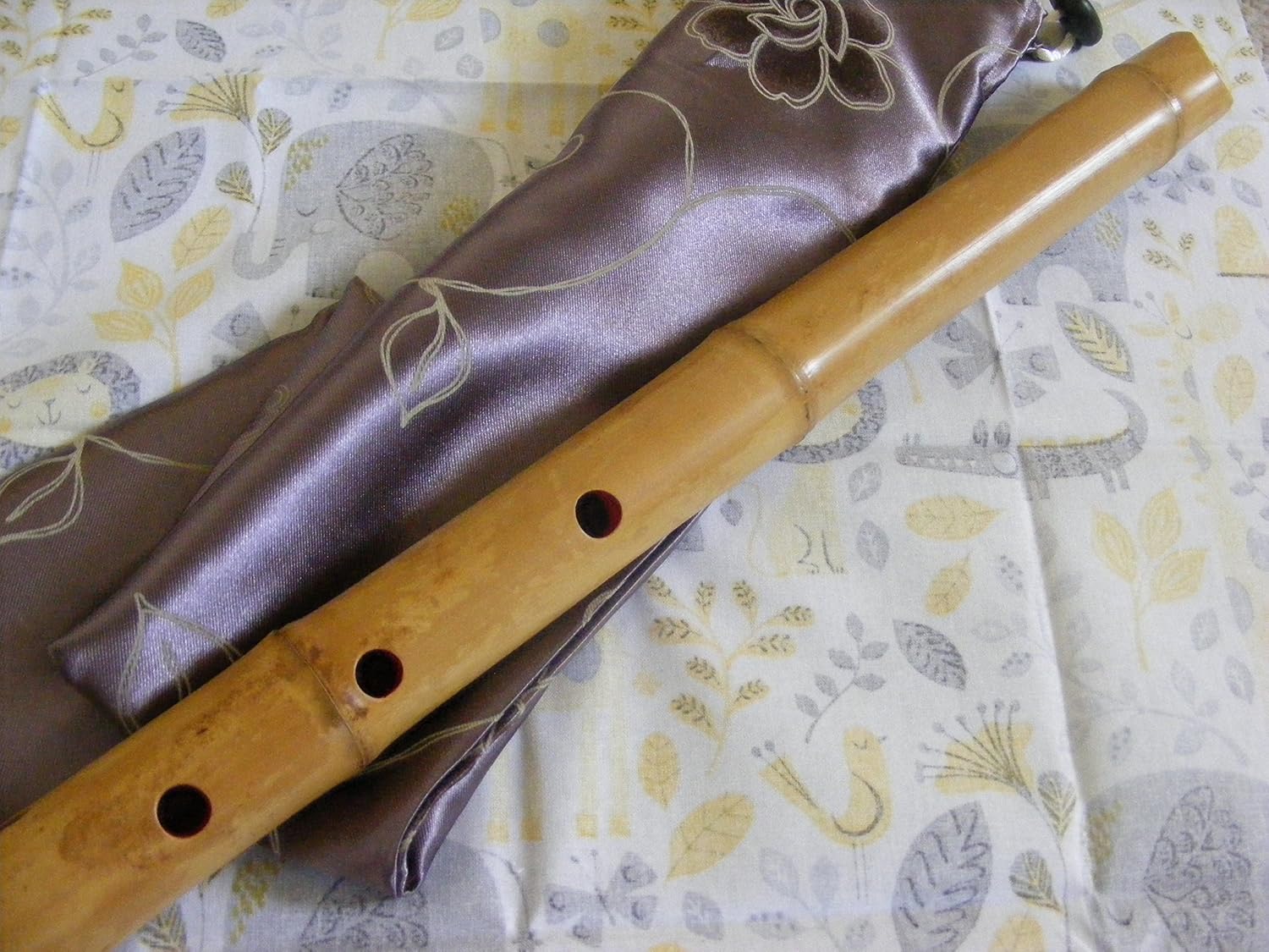 Shakuhachi – Flauta de bambú Shakuhachi estándar 1.8 con extremo de raíz y boquilla shakuhachi corte borde natural instrumento zen. instrumento