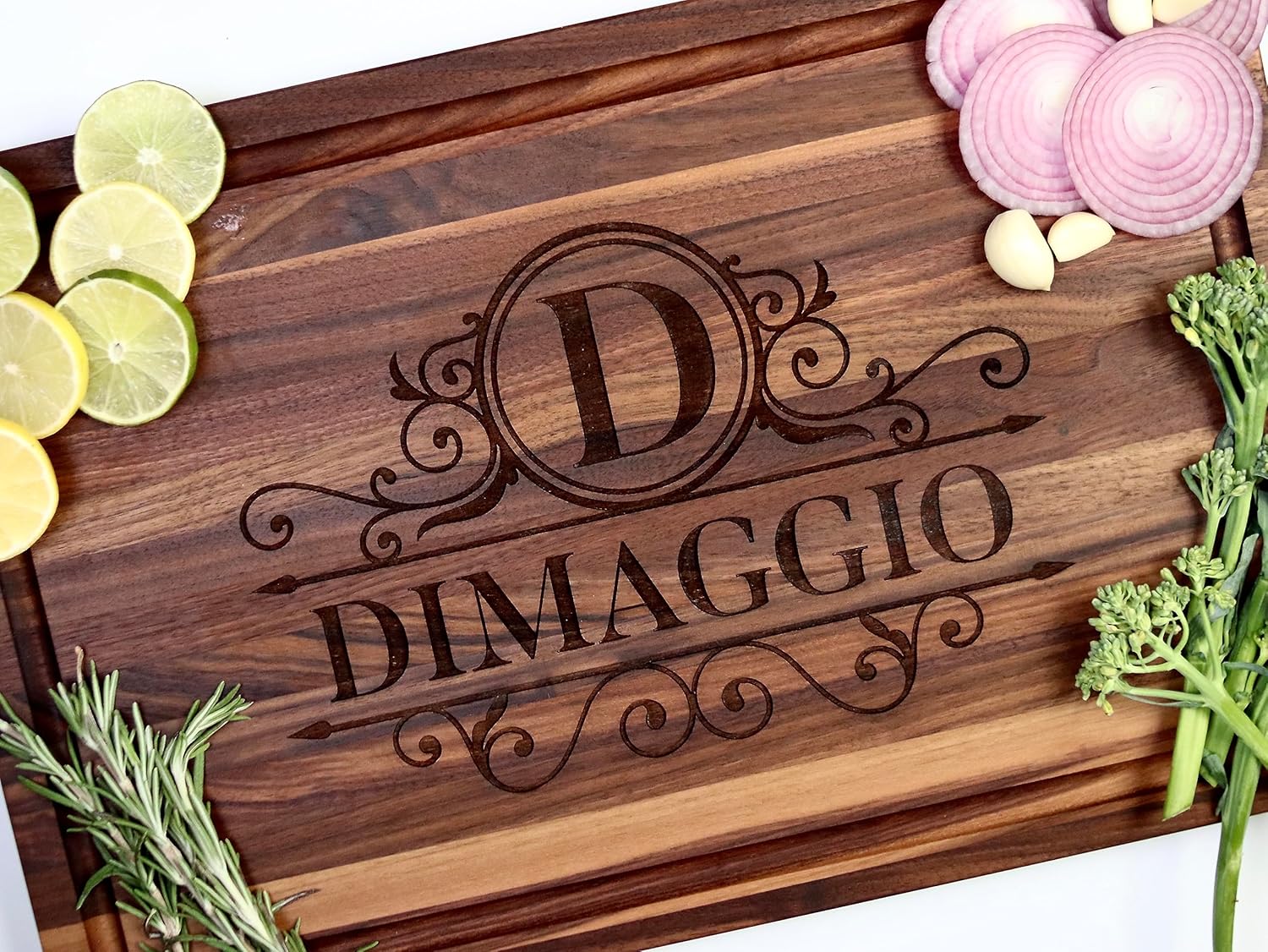 Handmade Personalized Wood Engraved Cutting Board, Perfect Gift for Weddings, Anniversaries, and Housewarmings-Choose From Walnut, Maple, or Cherry.