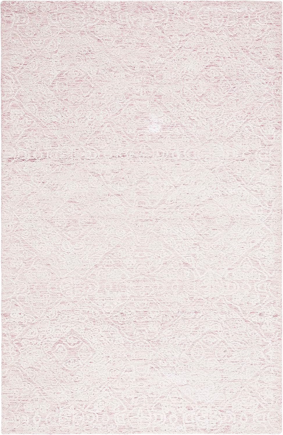 SAFAVIEH Precious Collection – Alfombra decorativa de 3 x 5 pies, rosa y marfil, hecha a mano de lana y seda de bambú, ideal para zonas de alto