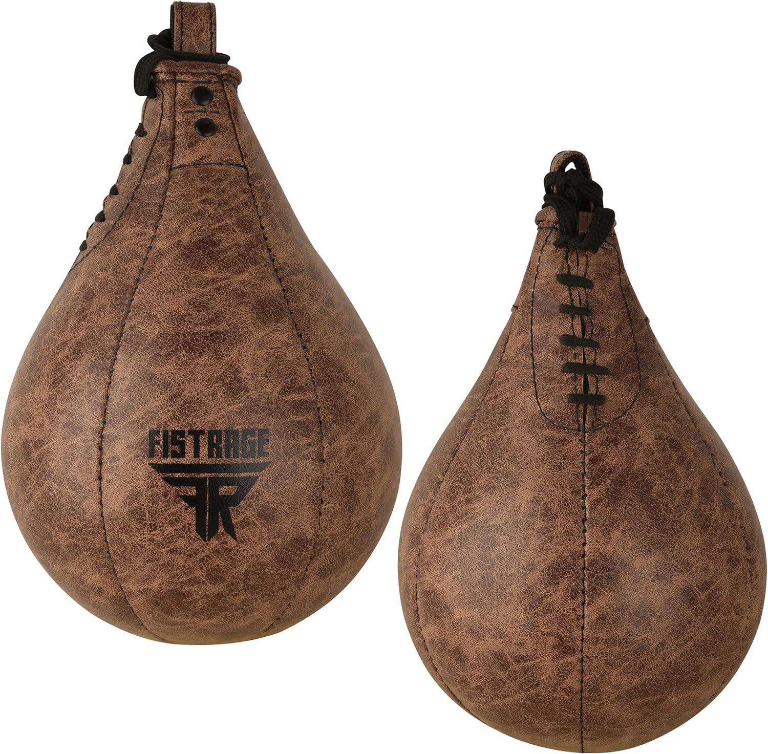 FISTRAGE Speed Bag Boxeo Pelota de Cuero MMA Muay Thai Entrenamiento Punching Dodge Striking Kit con colgante giratorio libre Entrenamiento