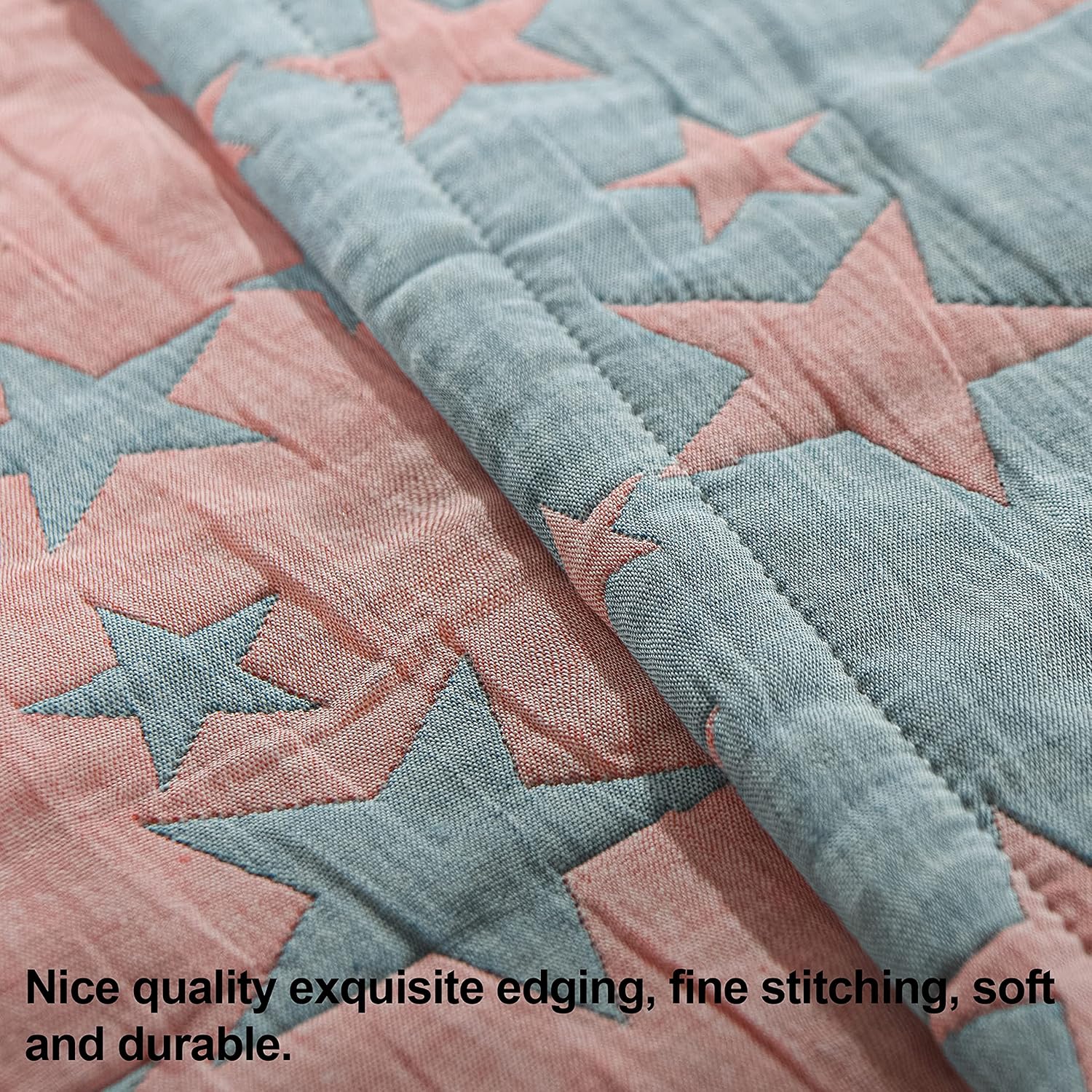 NTBAY Manta de 3 capas para niños pequeños, manta de muselina de algodón jacquard para cama, manta térmica ligera para bebé, manta de cuna súper