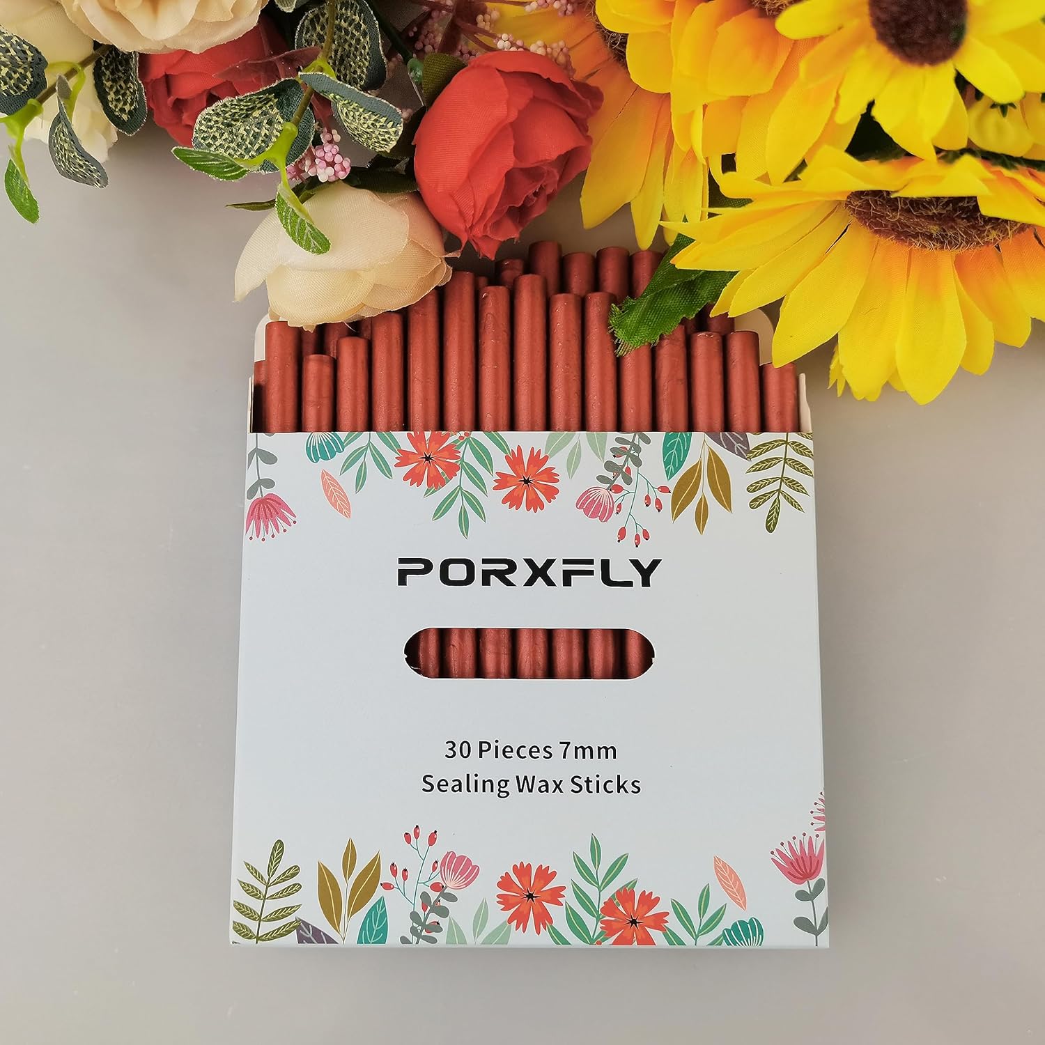 30 barras de cera de sellado de 0.27 pulgadas para pistola de pegamento, mini barras de sellado de cera PORXFLY ideales para tarjetas, sobres,