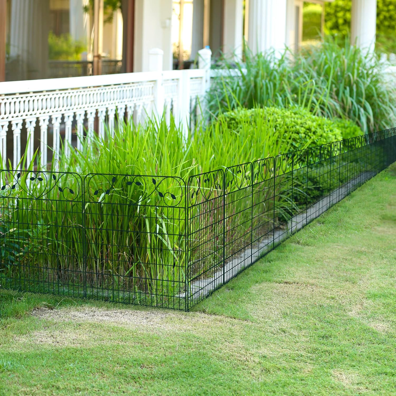 Neutype Paneles de valla de jardín, paneles de valla decorativos, valla de borde de jardín, valla al aire libre para perros, paneles de valla de