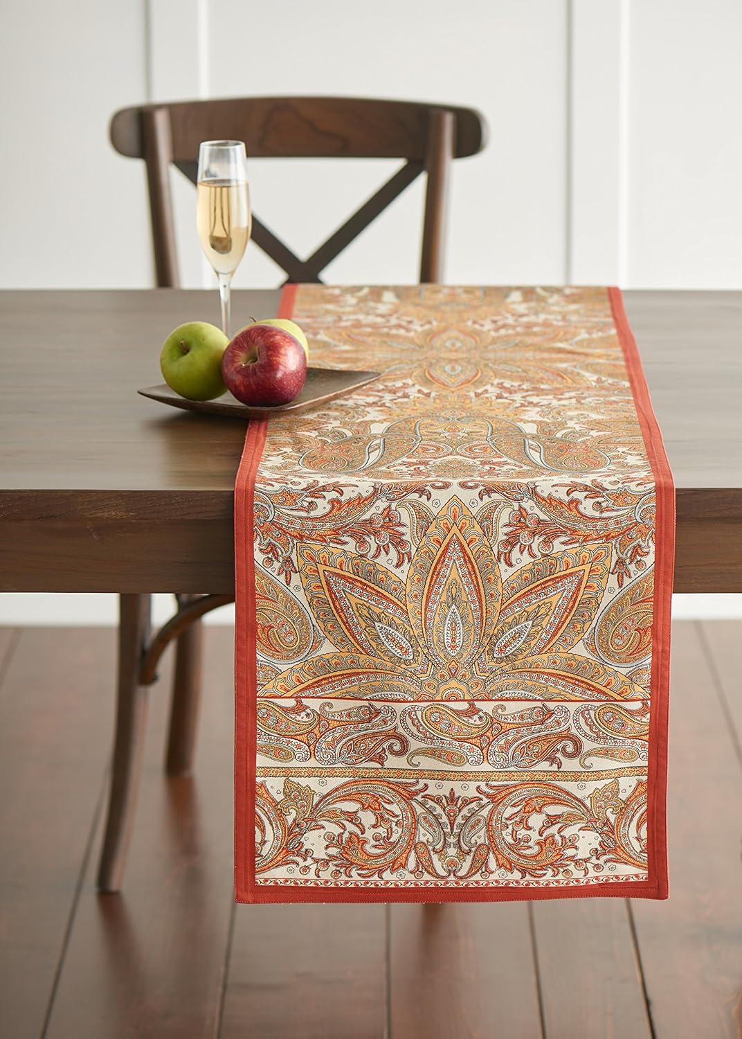 Camino Maison d’ Hermine de mesa, 100 % algodón, diseño para Día de Acción de Gracias y Navidad