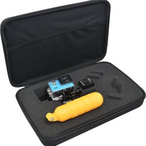 Bestshoot – Funda de transporte grande con funda protectora de espuma personalizable para cámara deportiva SJCAM Monopole Accesorios Yi 4K LCD SD Bestshoot – Funda de transporte grande con funda protectora de espuma personalizable para cámara deportiva SJCAM Monopole Accesorios Yi 4K LCD SD