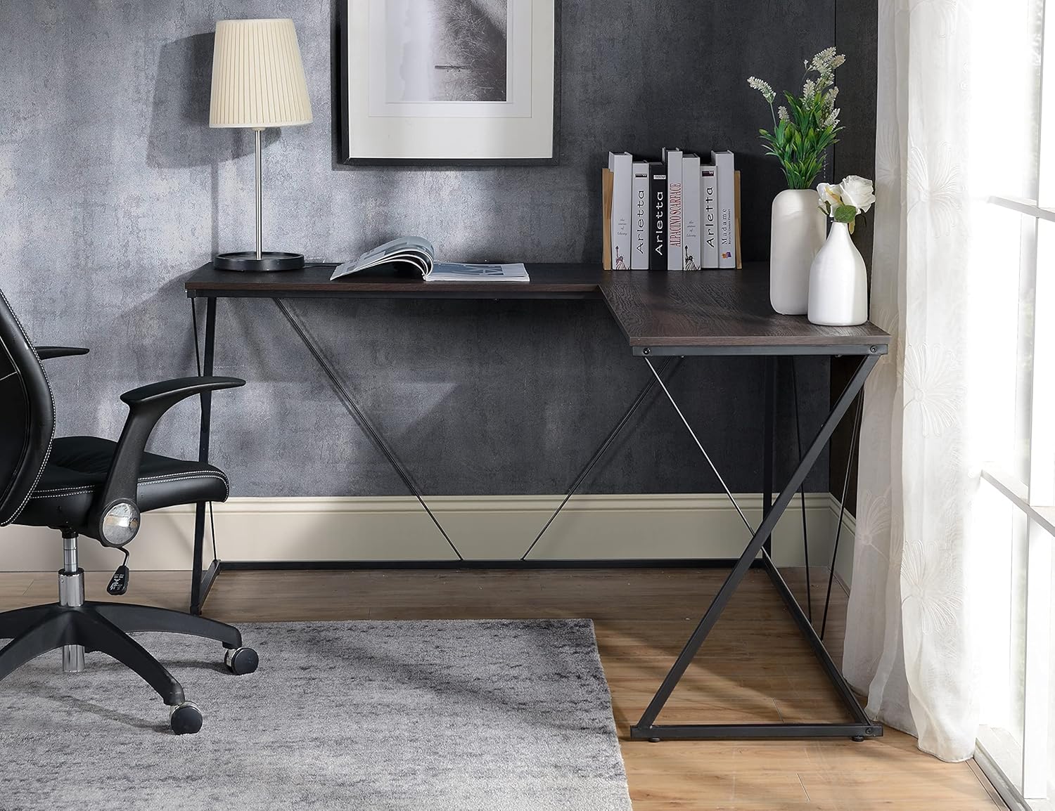 Legacy Home Acardia – Escritorio esquinero en forma de L (espresso)