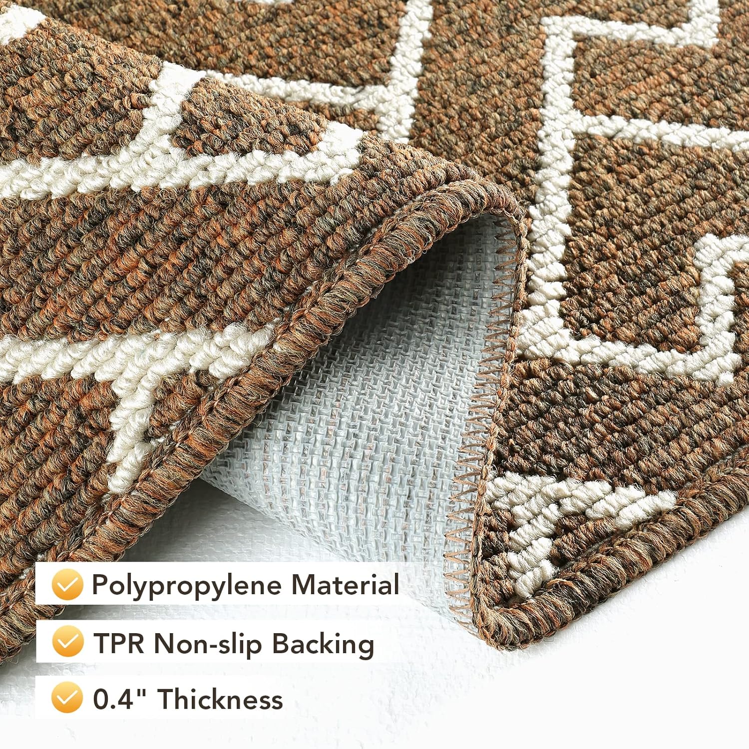 hicorfe Tapete para interiores, para puerta delantera y trasera, parte trasera de goma antideslizante, 36 x 59 pulgadas, absorbente, resistente a la
