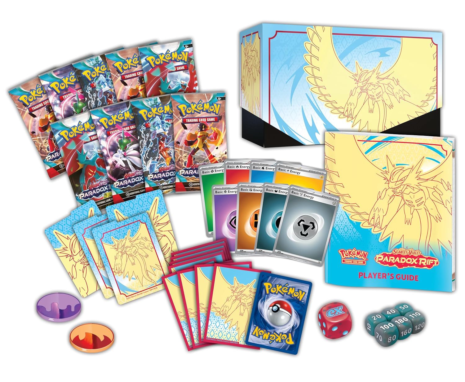 POKEMON TCG Scarlet and Violet Paradox RIFT Elite Trainer Box – Roaring Moon