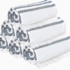 GLAMBURG Toallas turcas 100% algodón Peshtemal Fouta  Toalla de playa fina para viajes, camping, baño, sauna, playa, gimnasio, piscina, suave y GLAMBURG Toallas turcas 100% algodón Peshtemal Fouta  Toalla de playa fina para viajes, camping, baño, sauna, playa, gimnasio, piscina, suave y