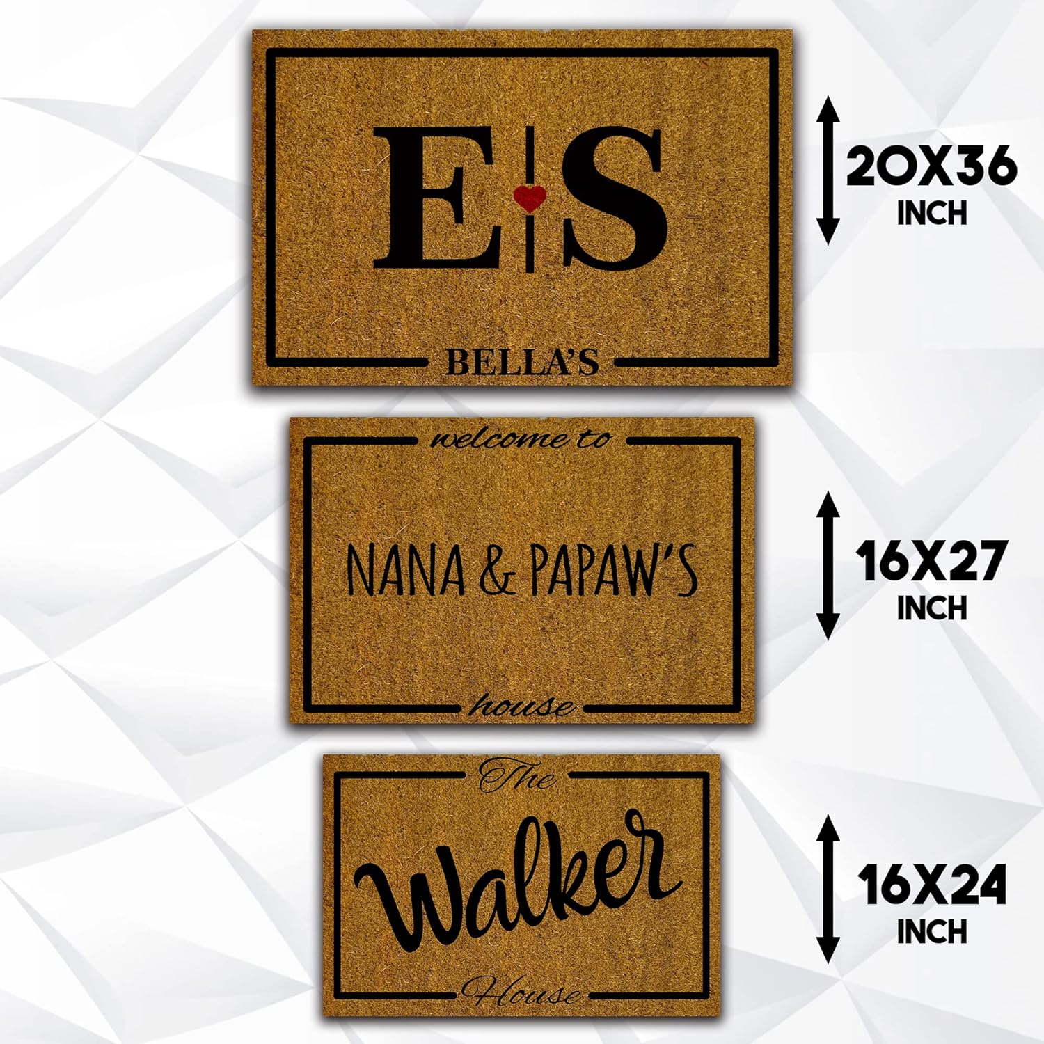 Welcome Door Mats Outdoor For Entrance – Personalized doormat, personalized welcome mats Outdoor, Door Mats for Home Entrance, Front Door Mats