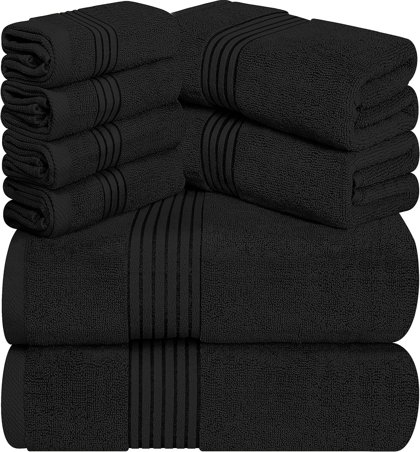 Set de toallas Premium 700GSM, 8piezas 2toallas de baño, 2toallas de mano y 4paños, algodón, lavable a máquina, calidad de hotel, supersuave y muy