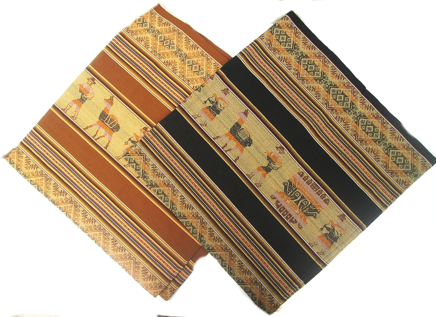 Mantel cuadrado con patrón étnico, 50 x 50 pulgadas, Lliklla de Bolivia, Perú, Ecuador, perfecto para mesas auxiliares y auxiliares, mesas