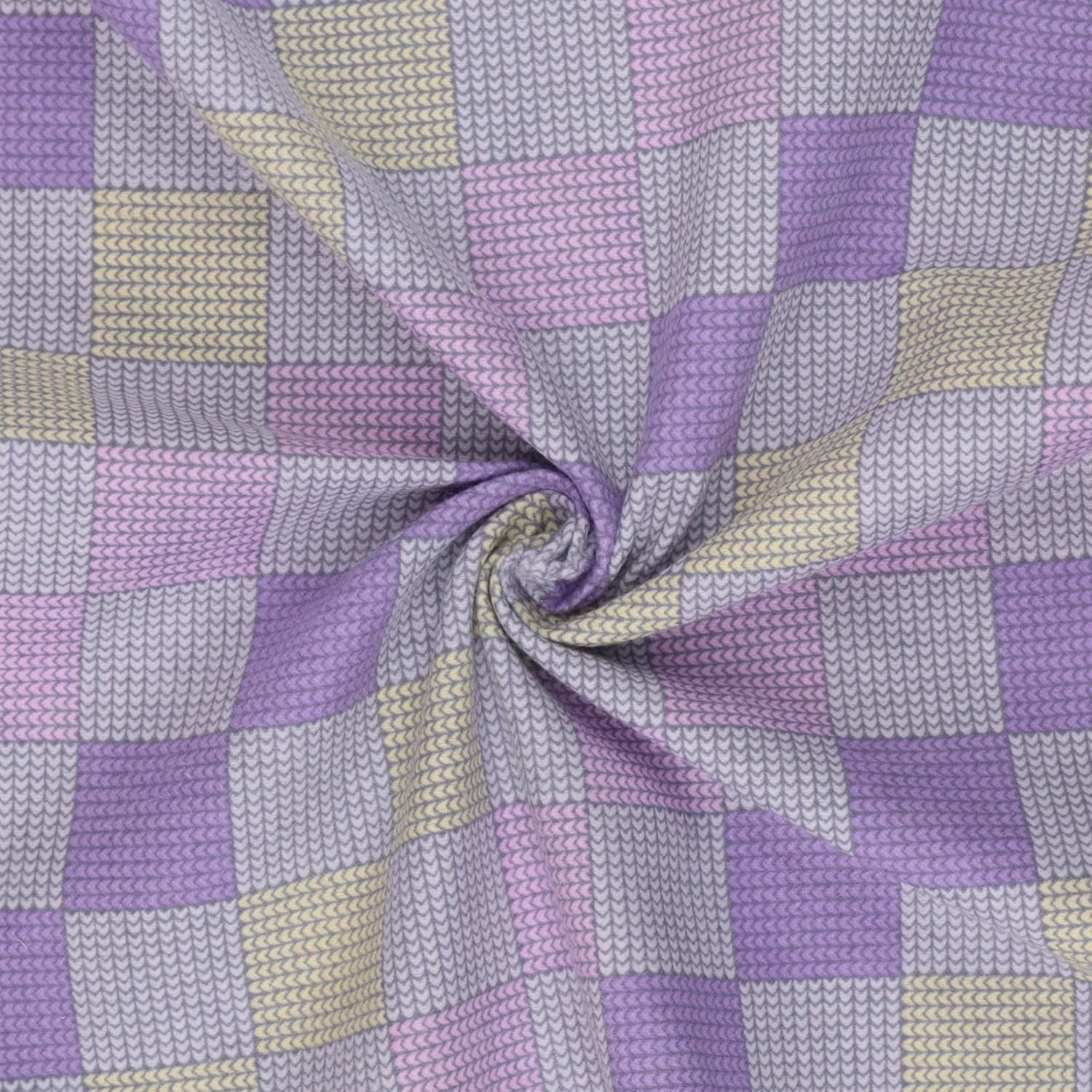 Mook Fabrics Franela PRT Plaid 0921, corte gris por yarda