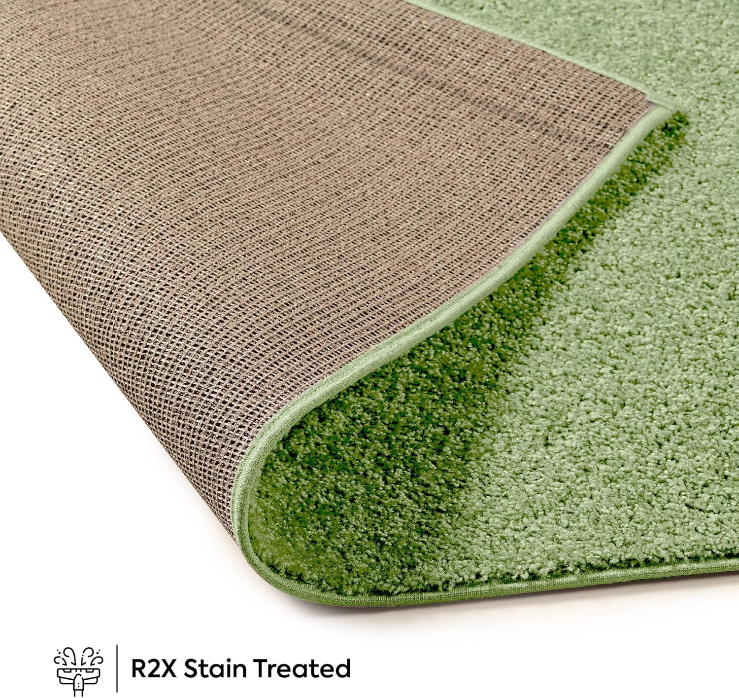 Alfombrilla de color liso, de felpa, moderna, alfombra adecuada para los niños y mascotas Fabricada en EE.UU., forma rectangular, alfombrilla ideal
