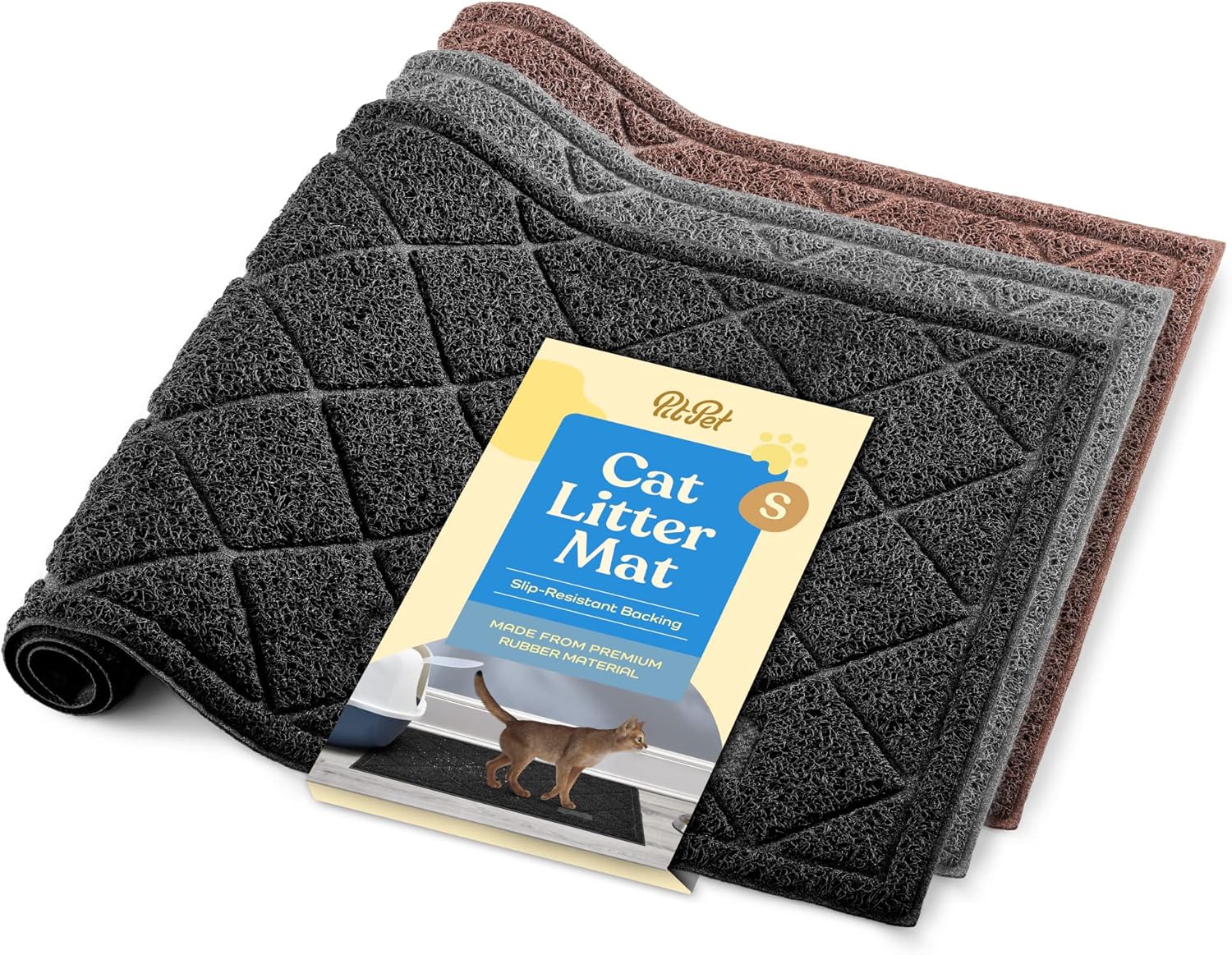 Tapete grueso y duradero para gatos  Tapete moderno para gatos con parte inferior antideslizante que se mantiene en su lugar  Súper suave para patas
