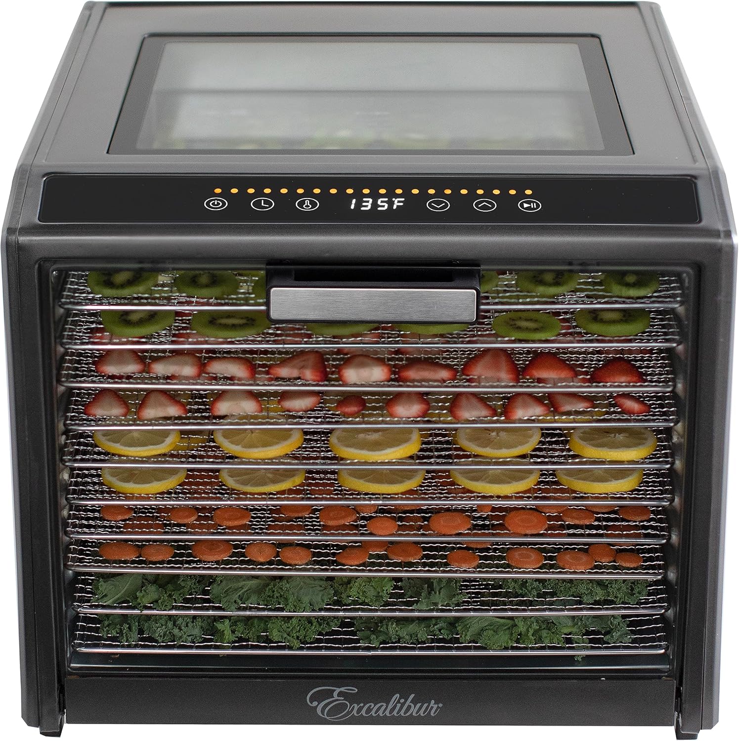 Excalibur Deshidratador eléctrico de alimentos Serie Performance de 10 bandejas con control de temperatura ajustable, incluye bandejas de secado de