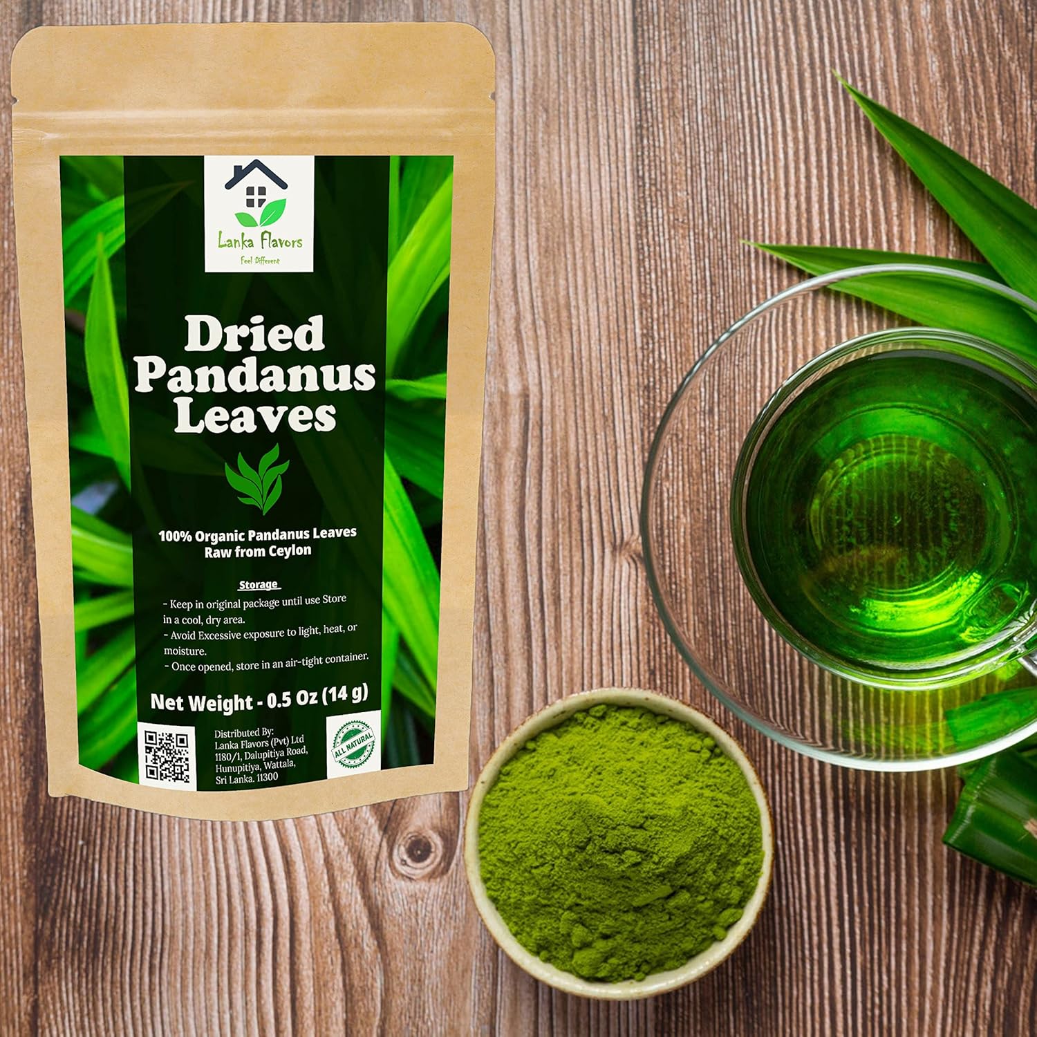 Hojas de Pandan Secas 0,5 Oz (0.49 oz) Hoja de Pandanus aromática Orgánica Secado al Aire Screwpine Cosechado De Ceilán – Lanka Flavors Feel