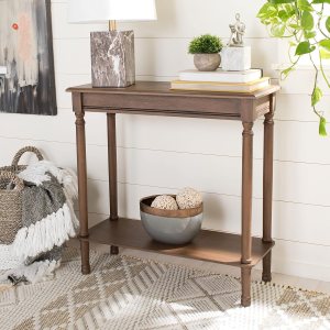 Safavieh Home Collection Tinsley – Mesa consola rectangular con estante inferior marrón Safavieh Home Collection Tinsley – Mesa consola rectangular con estante inferior marrón