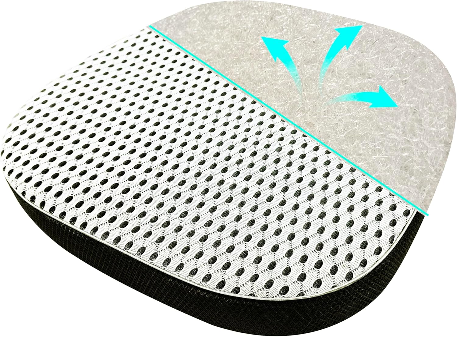 BNCKTRD Cojín de asiento de apoyo altamente transpirable para silla de escritorio, cojín de asiento de silla de oficina para aliviar la presión,