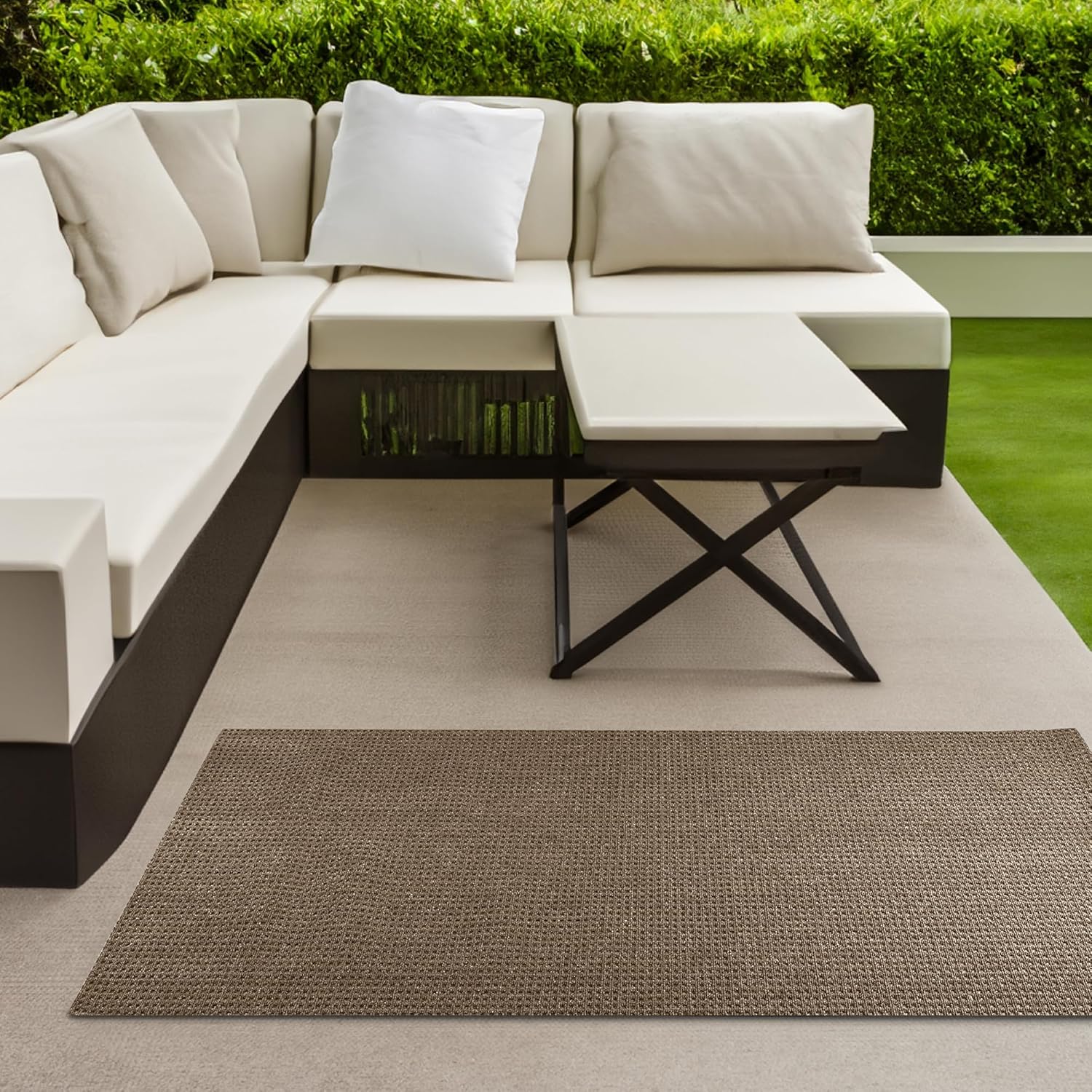 Furnish my Place Alfombra de color sólido de 2 x 4 pies, alfombra fácil de limpiar, fabricada en Estados Unidos