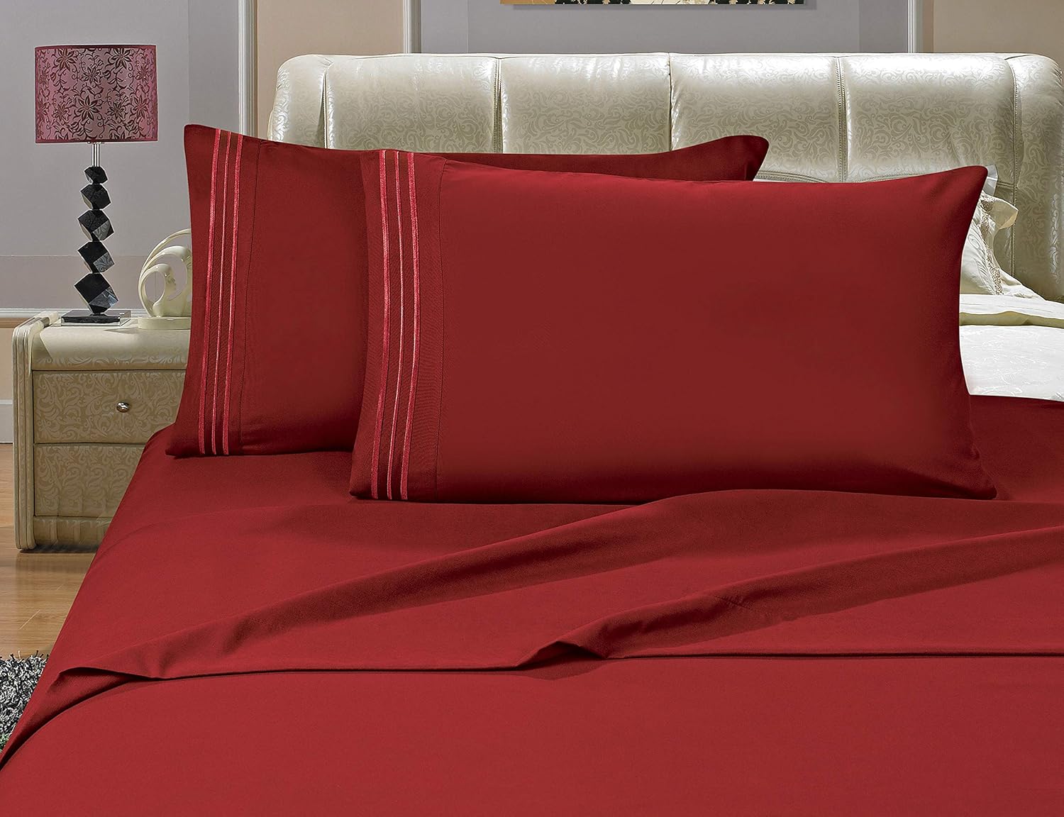 Elegant Comfort Tienda Juego de cama lujoso de 1500 hilos, de calidad hotelera arrugas, Microfibra, King