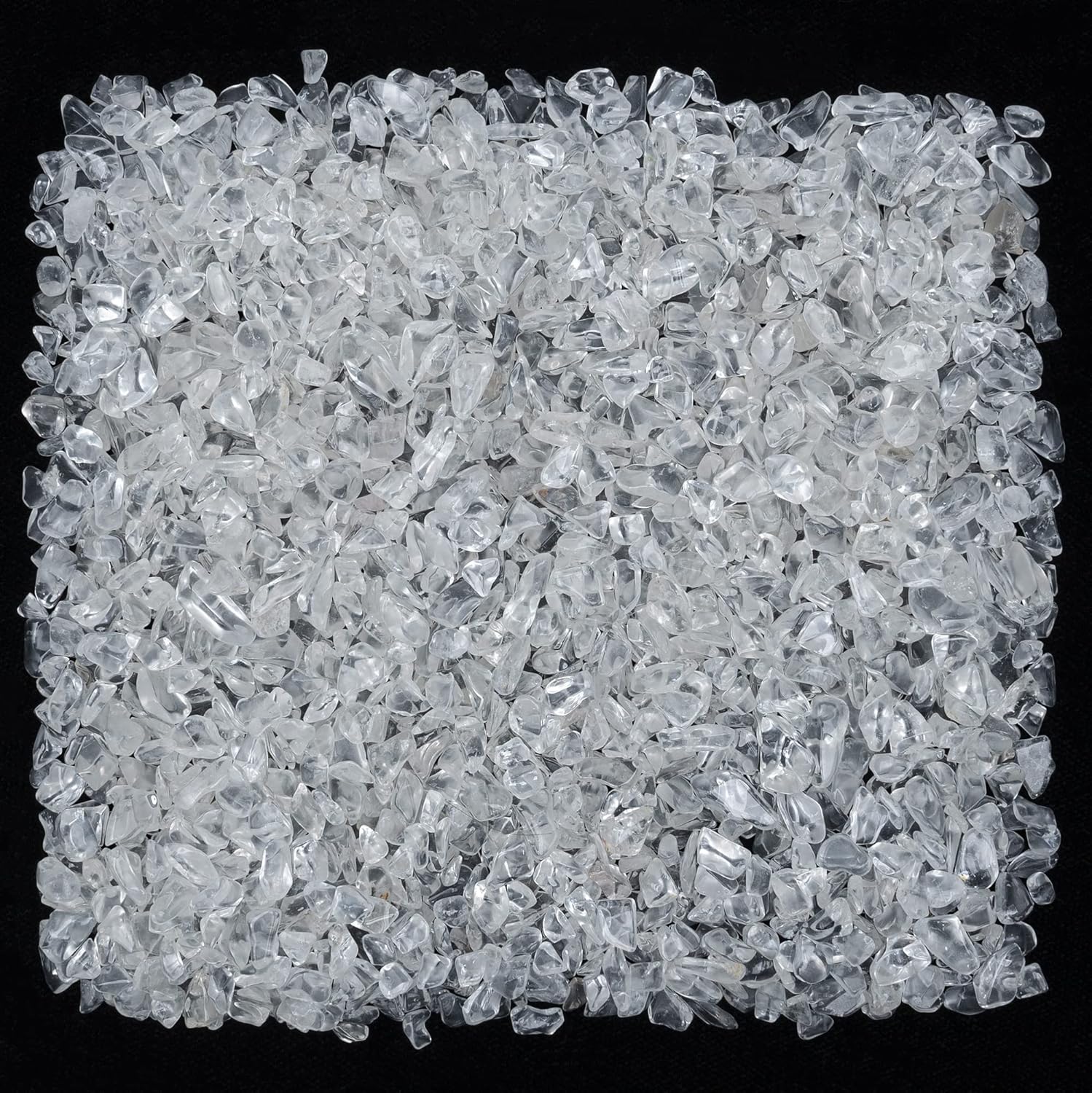 ZAICUS Chips de cristal de cuarzo transparente a granel, piedras preciosas curativas naturales de forma irregular, piedra triturada Reik curativa,