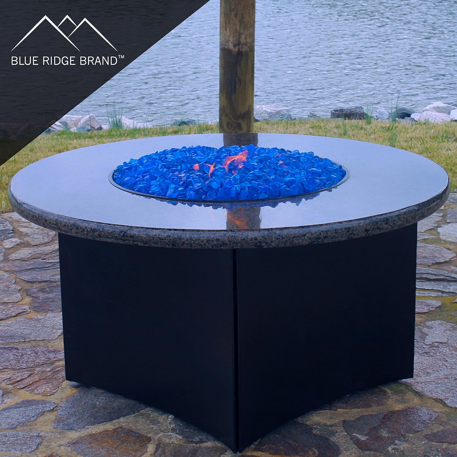 Blue Ridge  Cristal para hoguera, cristal para acuario, vidrio para jardín, encimeras y decoración del hogar, fabricado en Estados Unidos