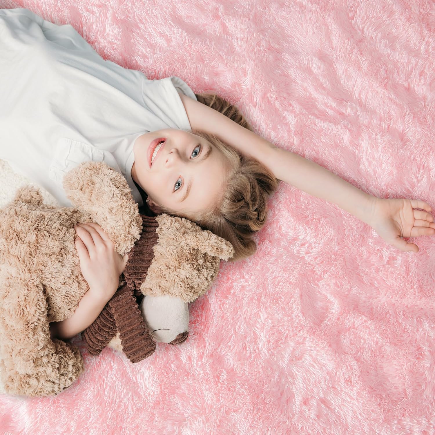 Rostyle – Alfombras suaves y esponjosas para el dormitorio, sala de estar, alfombras peludas, alfombra de Navidad para niñas, niños, alfombras