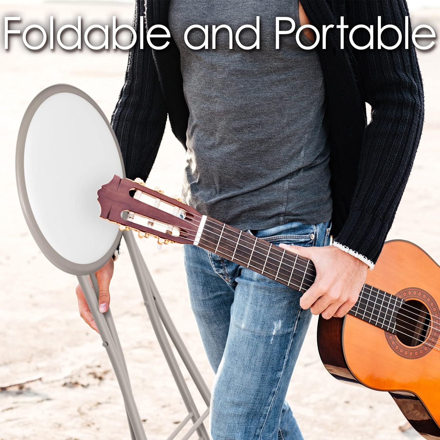 Trademark Home – Juego de 2 taburetes de bar plegables de 18 pulgadas, capacidad de 225 libras y asientos acolchados para dormitorio, recreación o