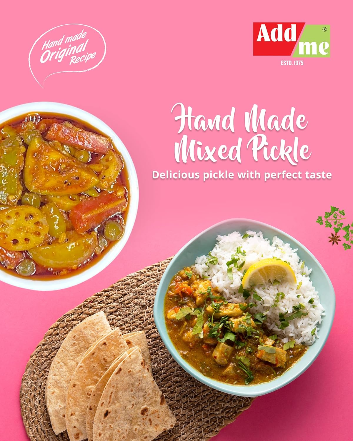 Add me Hecho a mano encurtido mixto en aceite de mostaza Mezcla de sabor casera Rajasthani marwadi Pepinillos Achar aam Mango Chilli Limón Zanahoria