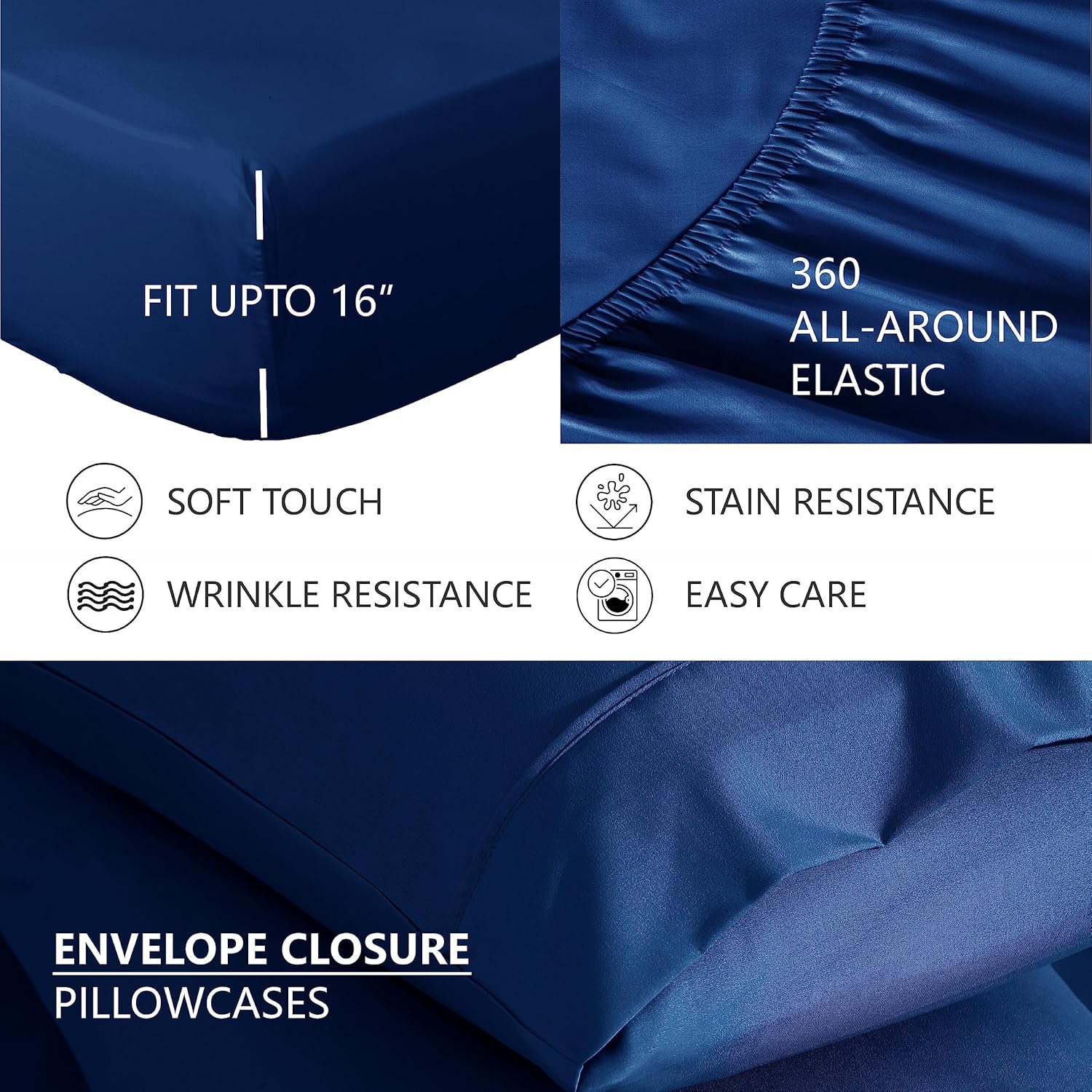 American Home Collection Juego de sábanas de 3 piezas tamaño individual, microfibra extrasuave, transpirable, resistente a las arrugas y a la