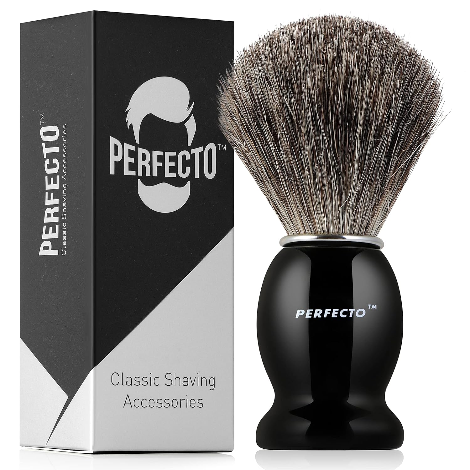 Perfecto Cepillo de afeitar de cerdas sintéticas para hombres, diseñado para el mejor afeitado de tu vida. Brocha de afeitar – Brocha de afeitar