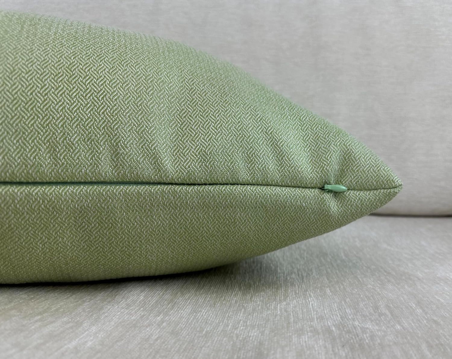 Aiking – 2 fundas de almohada lumbar, 100% poliéster, 12 x 24 pulgadas, cepillado, cierre de cremallera, verde azulado
