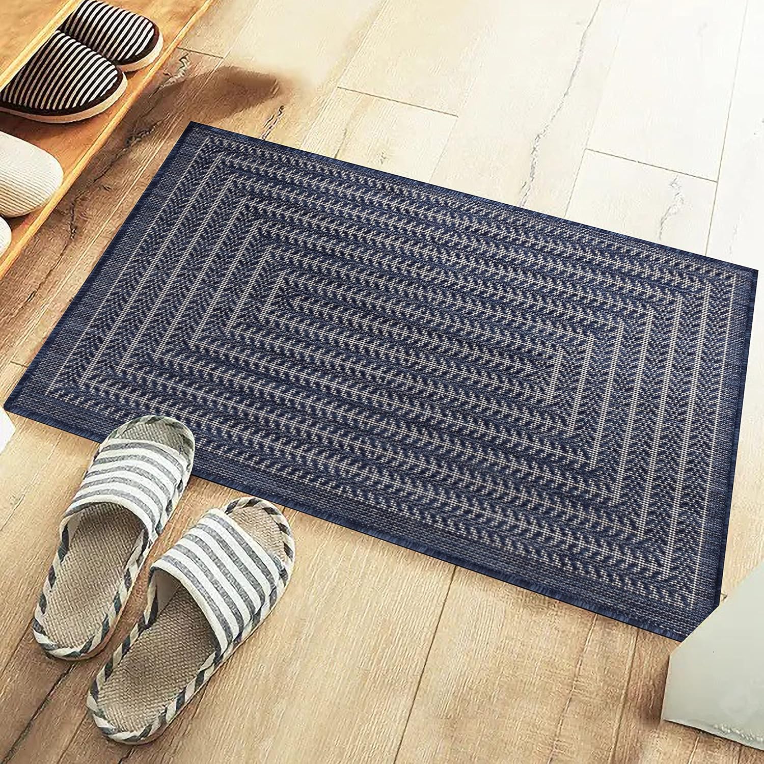 Adiva Rugs – Alfombra para interior y exterior, tapete fácil de limpiar, resistente a la intemperie y las manchas, para comedor, patio, terraza,
