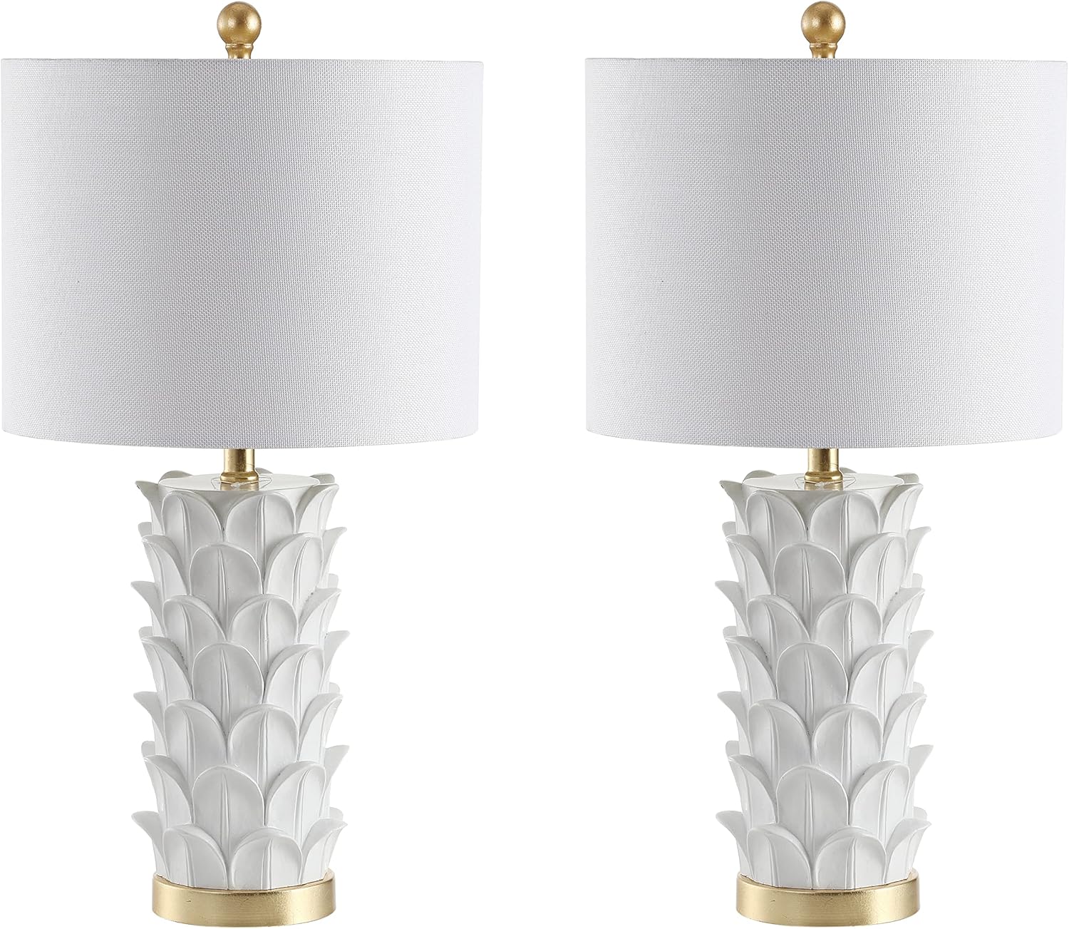 SAFAVIEH Lighting Collection – Juego de 2 lámparas de mesa para dormitorio, sala de estar, oficina en casa, escritorio, mesita de noche, 25 pulgadas