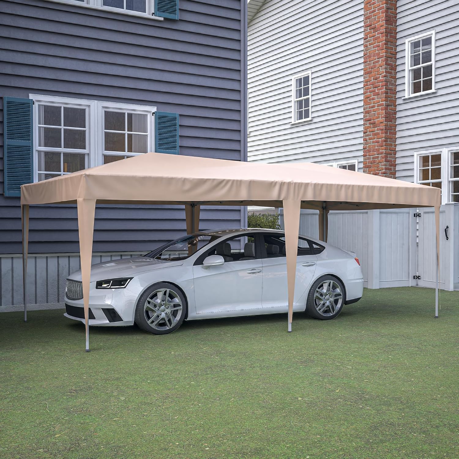 Toldo desplegable de 10 x 20 pies para exteriores, tienda de campaña para fiestas con 6 paredes laterales, tienda de campaña para bodas, toldo al
