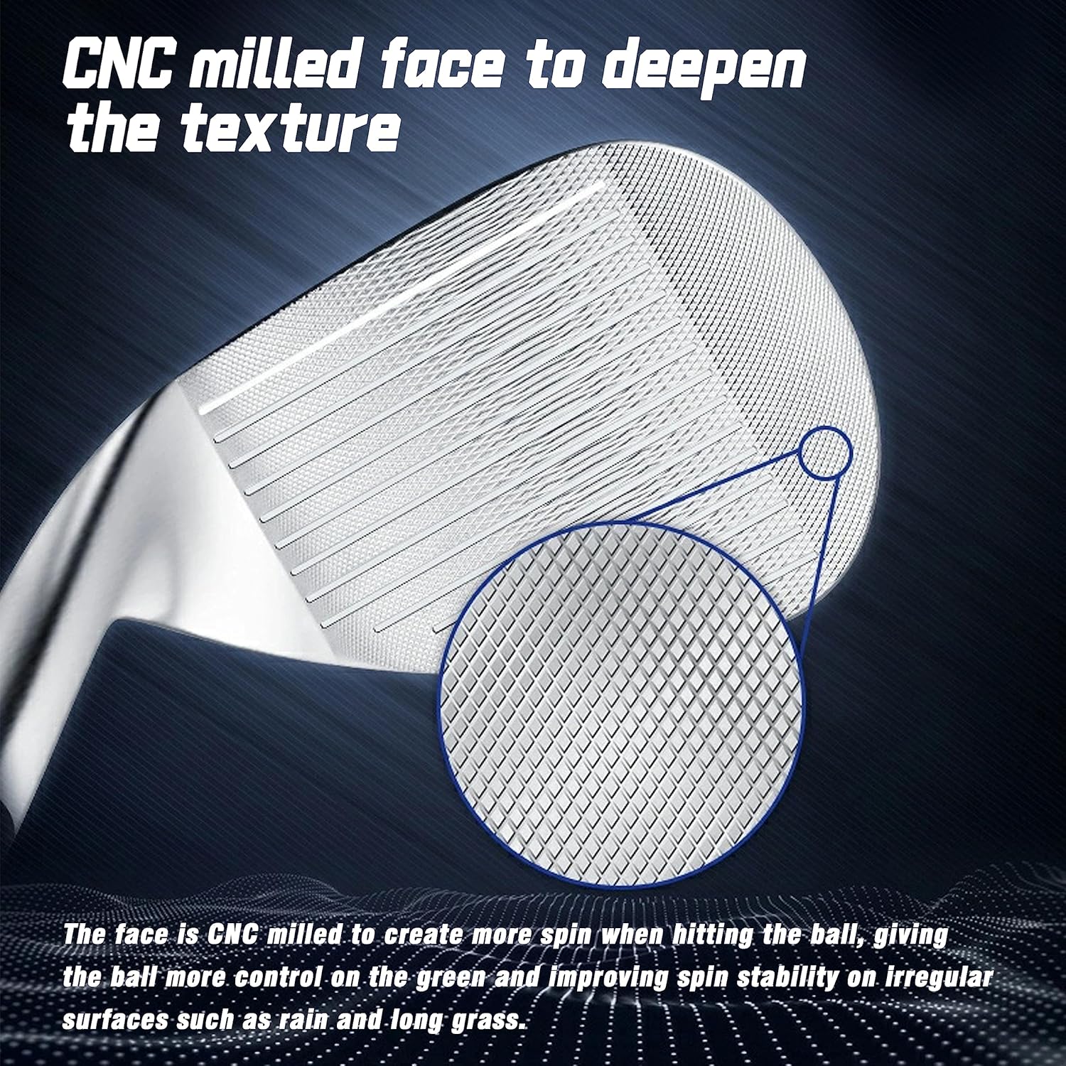 PGM Cuña  Cuña de arena premium de 72 grados, cuña Lob Wedge para hombres y mujeres  Textura CNC  Bunker Buster Escape Bunkers y salvar golpes