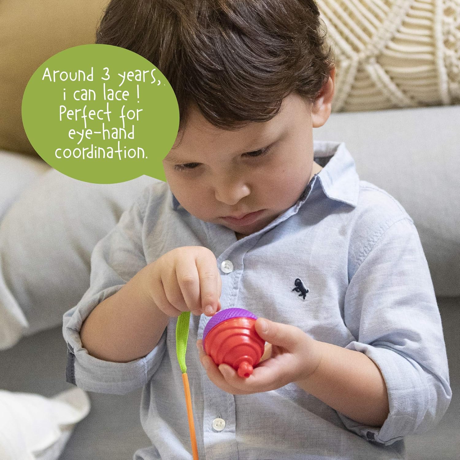 24 piezas de cuentas para bebés y niños pequeños, juguete educativo Montessori de construcción STEM de 10 meses a 3 años – BL200