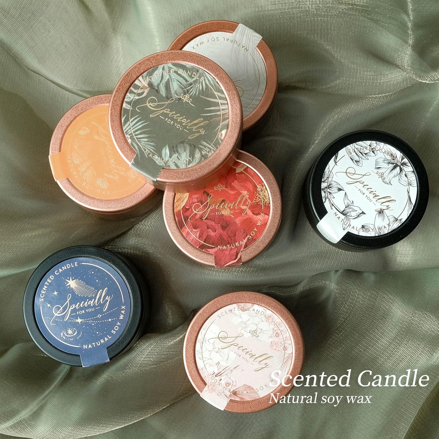 Paquete de 6 velas perfumadas, juego de velas de aromaterapia, especialmente diseñadas para regalo de damas de honor, regalos ideales para bodas,