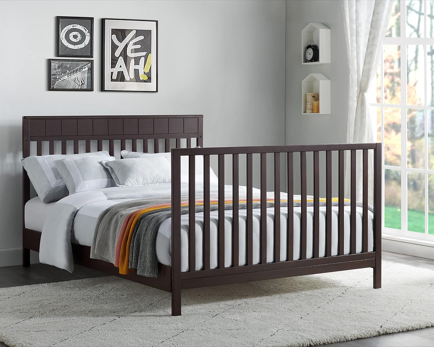 Oxford Baby Logan – Kit de conversión de cuna a cama de tamaño completo, expreso, certificado Green Guard Gold