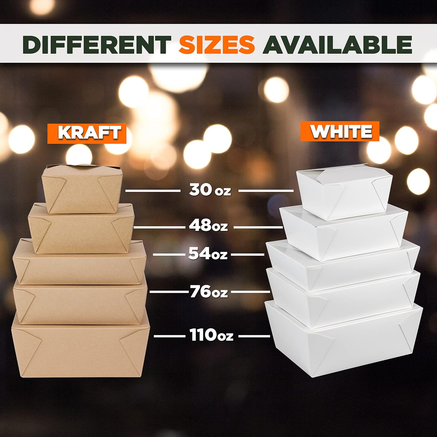 Fit Meal Prep Paquete de 36 recipientes desechables de 76 onzas para llevar para microondas, cajas de papel kraft para llevar, contenedores de