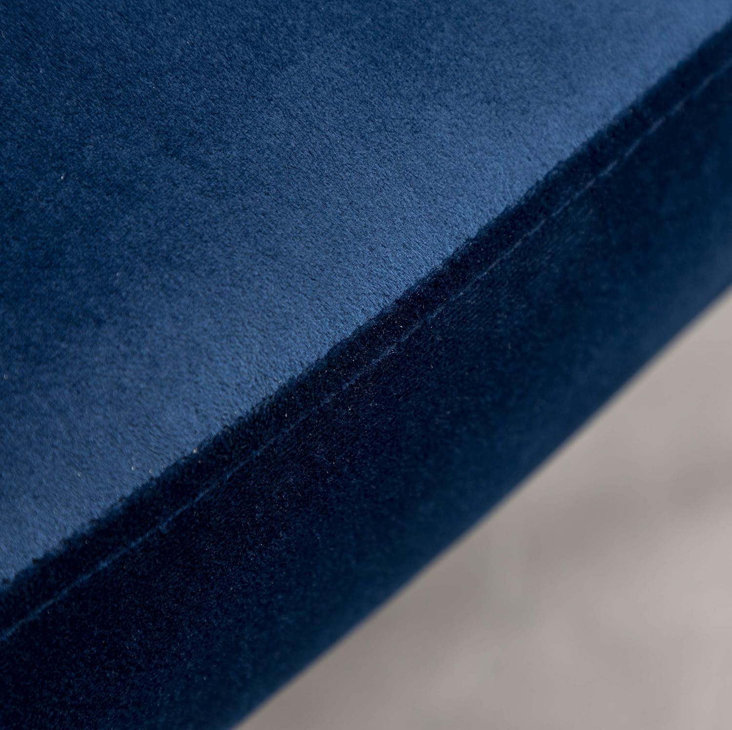 Roundhill Furniture Lindale – Silla decorativa tapizada de terciopelo, con ribete de clavos, color azul