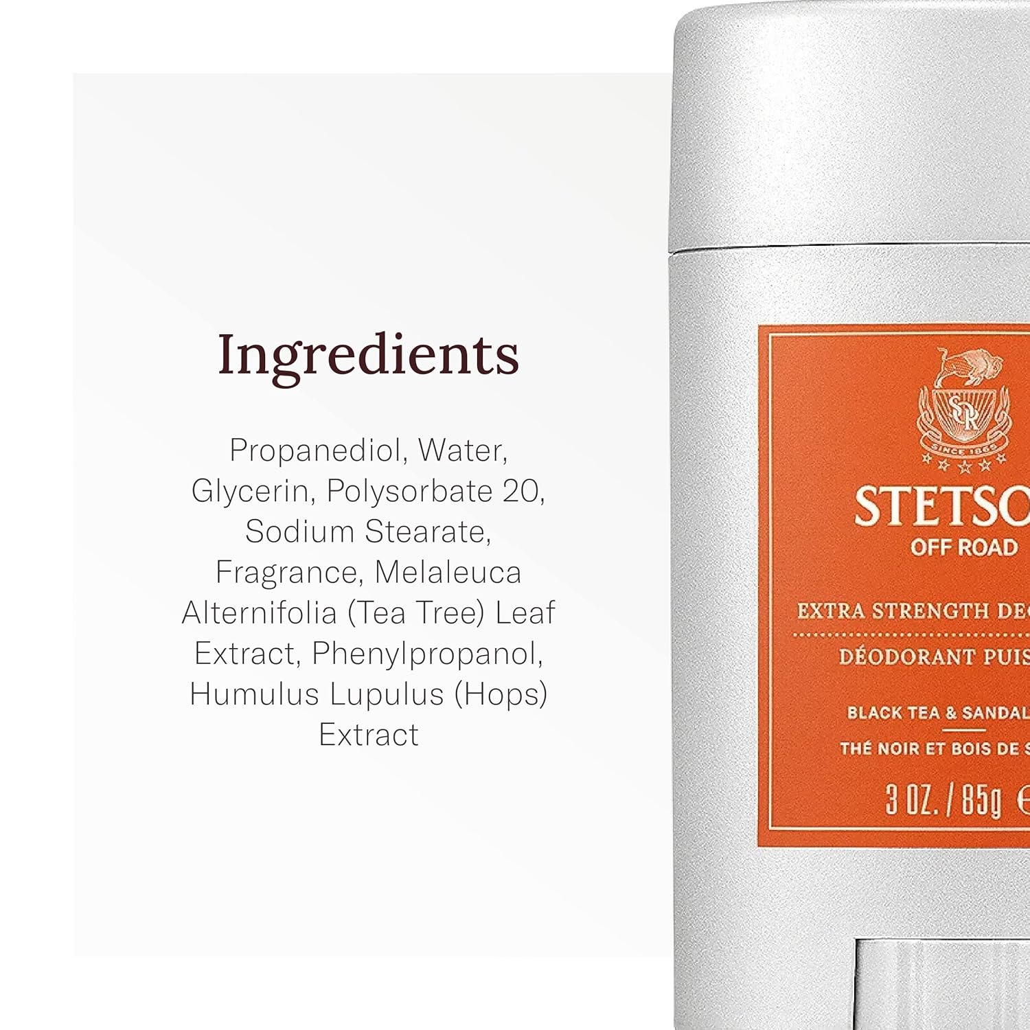 Stetson Personal Care Desodorante extra fuerte por Scent Beauty – Desodorante en barra de gel para hombre, kit de aseo personal de 3 onzas, paquete