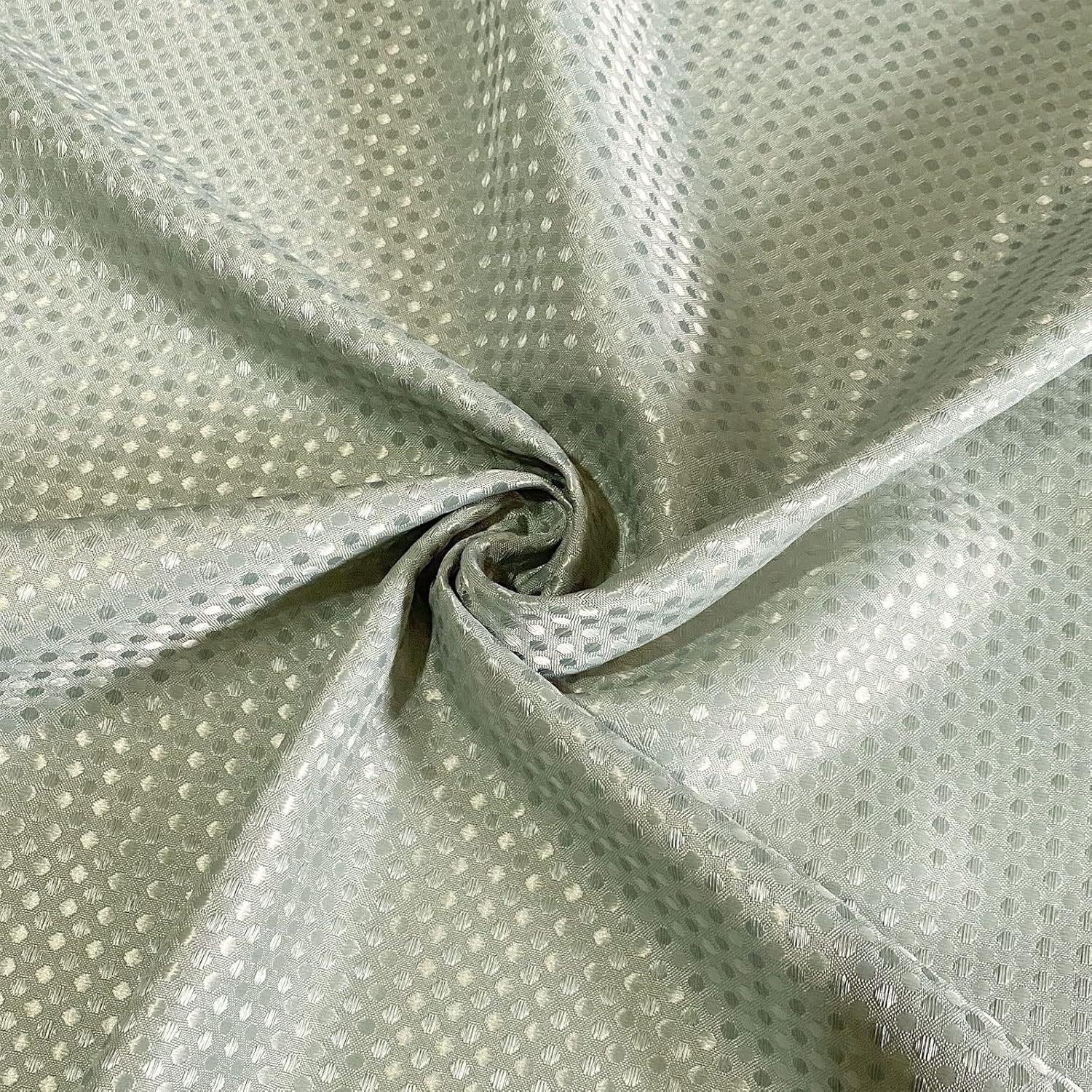 Cortina de ducha verde salvia, cortina de ducha de tejido gofre para juego de baño con ganchos, decoración impermeable de lujo estilo spa de hotel,