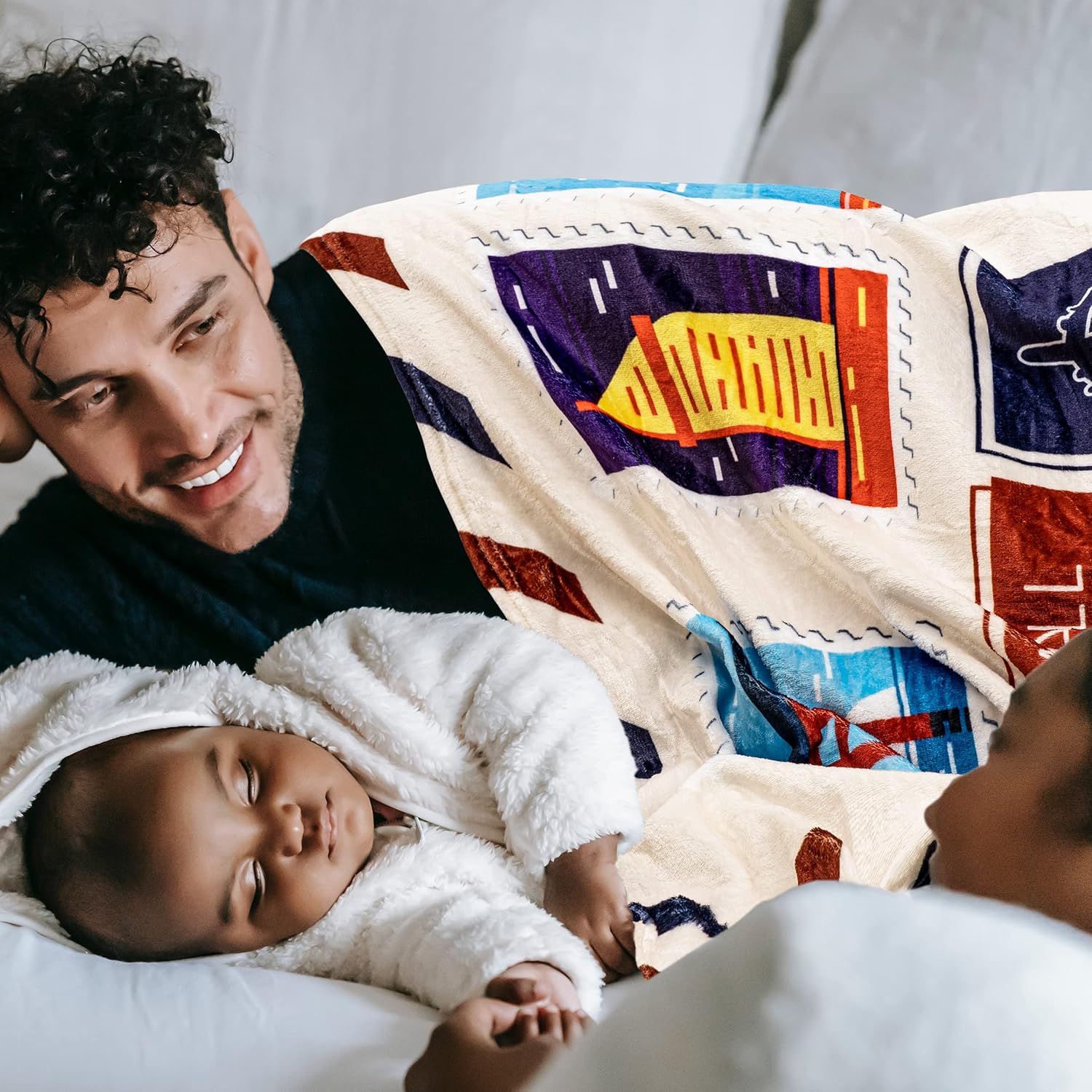 Manta de forro polar personalizada para papá, manta de micro ultrasuave personalizada para mi querido papá, cumpleaños, Navidad, Día del Padre para