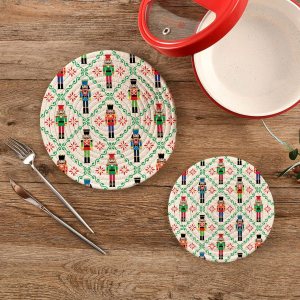 Juego de 2 soportes para ollas de cocina de soldado de Navidad, juego de salvamanteles de Navidad, 100% algodón, tejido de hilo redondo, Juego de 2 soportes para ollas de cocina de soldado de Navidad, juego de salvamanteles de Navidad, 100% algodón, tejido de hilo redondo,
